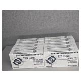 10 BOXES HUNTING CARTRIDGES 223 REM., 62GR., FMJ