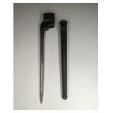 BRITISH WWII SPIKE BAYONET W/ SCABBARD