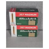 2 BOXES SELLIER & BELLOT 357 MAG., 158 GR., FMJ