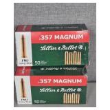 2 BOXES SELLIER & BELLOT 357 MAG., 158 GR., FMJ