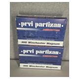 2 BOXES PRVI PARTIZAN 300 WIN. MAG., 180GR. SP