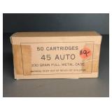 BOX OF PMC 45 AUTO, 230 GR. FULL METAL JACKET