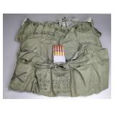 3 BANDOLEERS OF 8RND CLIPS 30-06. (168 RNDS TOTAL)