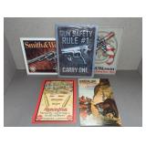 5 HUNTING RELATED METAL SIGNS