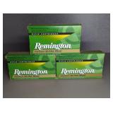 3 BOXES REMINGTON 7MM REM ULTRA MAG., 140GR.
