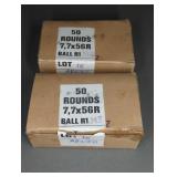 2 BOXES 303 BRITISH (7.7 X 56R BALL R1M3Z)
