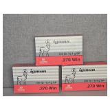 3 BOXES IGMAN 270 WIN., 130 GR. SOFT POINT