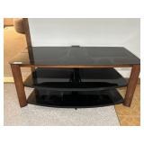 3-TIER GLASS TELEVISION STAND/TABLE, 50"X21"X22"