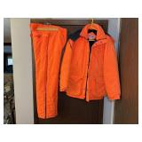 2 PC WINCHESTER ORANGE HUNTING JACKET & PANT SET