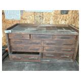 WOODEN 9 DRAWER MACHINIST BOX - HOMEMADE