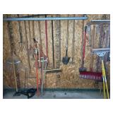 22 VARIOUS GARDEN / STICK TOOLS