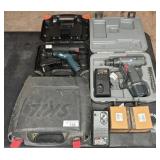 3 OLDER SKIL BRAND CORDLESS DRILLERS
