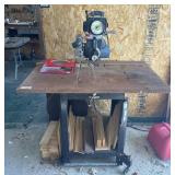 CRAFTSMAN 10" RADIAL ARM SAW WORKING - ON STAND