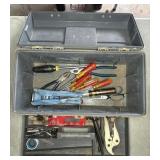TOOL BOX W/ HAND TOOLS - DRIVERS, ALLENS,