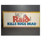 RAID CARDBOARD SIGN WITH METAL HANGER