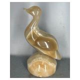 ALABASTER DUCK FIGURINE