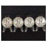 (4) WALKING LIBERTY HALF DOLLARS