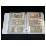 160 + PIECES OF FORIEGN CURRENCY IN BINDER