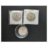 (3) WALKING LIBERTY HALF DOLLARS
