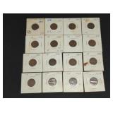 (16) INDIAN HEAD PENNIES
