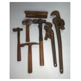 RIGID & COCHRAN PIPE WRENCHES, HAMMERS
