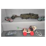 PRESSED STEEL TRUCKS & FISHER PRICE DOG