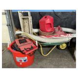 WHEELBARROW, PLANTER, TUB,  GAS CAN