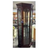 MIRRORED BACK CURIO CABINET