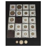(21) FOREIGN COINS (SOME SILVER)