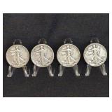 (4) WALKING LIBERTY HALF DOLLARS