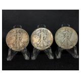 (3) WALKING LIBERTY HALF DOLLARS
