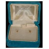 14K WHITE GOLD GENUINE DIAMOND STUD EARRINGS