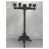 ORNATE CAST IRON FLOOR CANDLESTAND