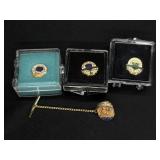 BUFFALO EVENING NEWS TIE TACK, (3) CWA/ITU PINS
