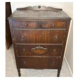 MAHOGANY 5-DRAWER CHEST OF DRAWERS, 30"X17"X48"