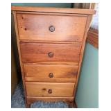 SMALL PINE 4-DRAWER STAND, 15"X10"X30"