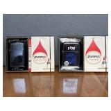(2) VINTAGE ZIPPO LIGHERS W/ ORIGINAL BOXES