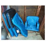 4 LEIGH COUNTRY BLEACHER FOLDING PADDED CHAIR