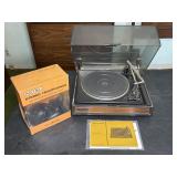 GARRARD 40B TURNTABLE, W/ ROTEL RH-630 HEADPHONES