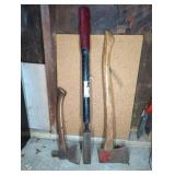 AXE, HATCHET & SLIDE LOG SPLITTER