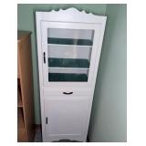 SOLID WOOD PAINTED COUNTRY CUPBOARD, 24"X12"X69"