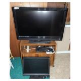 VIZIO 43" TV, ENVISION COMPUTER MONITOR, TV STAND
