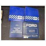 (4) NEW HOLLAND/FORD MANUALS & PARTS CATALOGS