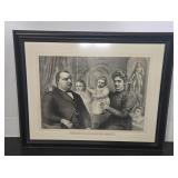 KURZ & ALLISON LITHOGRAPH PRINT, 33"X27"