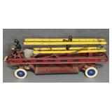 KINGSBURY PRESSED STEEL FIRE LADDER TRUCK