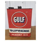 GULF OIL 2 GALLON CAN - FULL