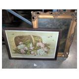 WOODEN FRAMED PICTURES FRUITS AND FLORALS