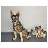 GERMAN SHEPHARD & TERRIOR FIGURINES