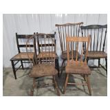 WOOD CHAIRS (6)