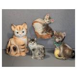 VINTAGE POTTERY KITTEN PLANTERS AND COOKIE JAR